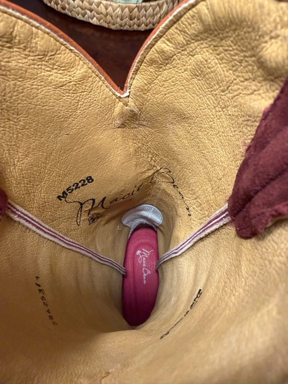 Burgundy/wine Macey Bean cowgirl boots - Picture 5 of 5